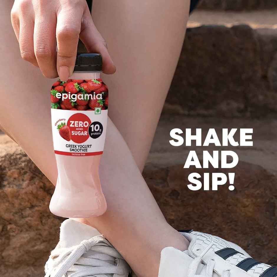 Epigamia Protein Smoothie Strawberry No Added Sugar