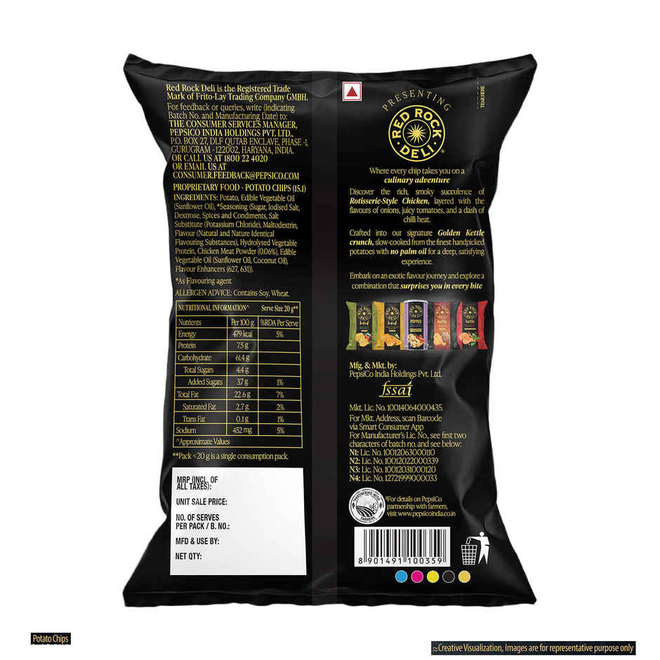 Red Rock Deli Kettle Chips | Rotisserie Style Smoked Chicken