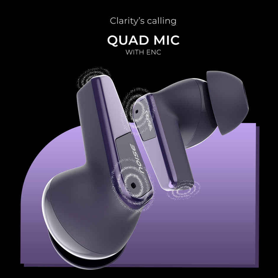 Noise Buds N1 Pro 30dB ANC 60H Battery Dual Pairing Instacharge TWS Earbuds | Chrome Purple