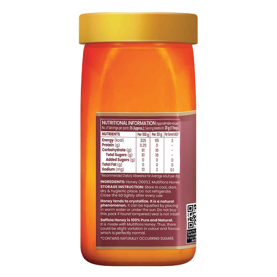 Saffola Honey Active | Made With Sundarban Forest Honey | Totally Pure Honey