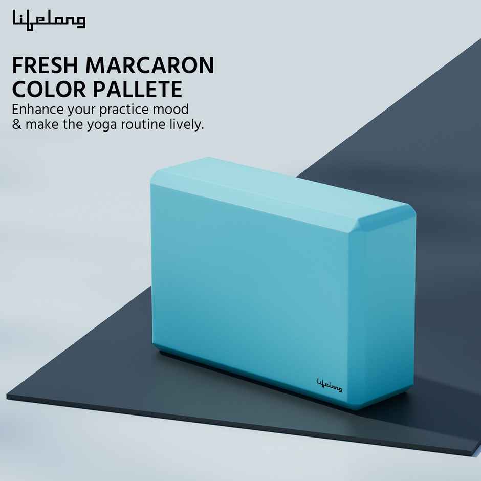 Lifelong Yoga Block (Llyb102) | Foam | 3 x 6 x 9 Inches - Assorted