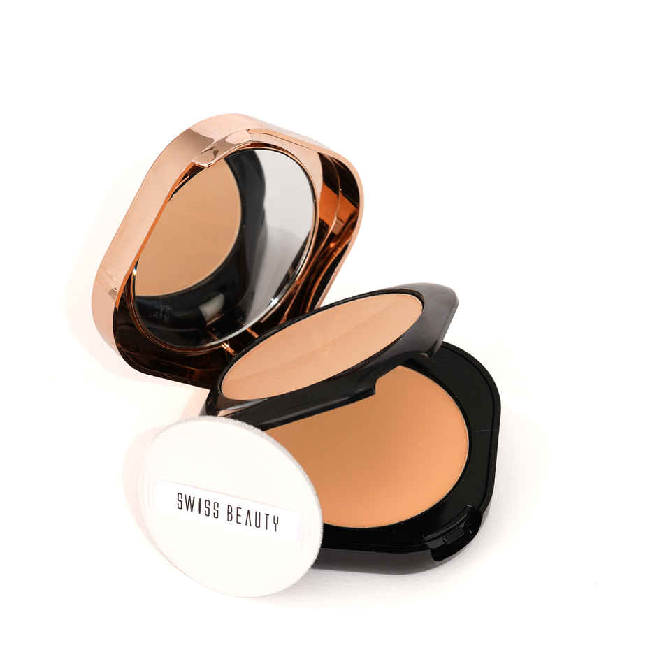 Swiss Beauty Double Duty Compact Powder - 04 Amber Dusk & Radiant Dusk