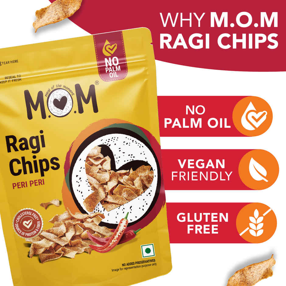 MOM Peri Peri Ragi Chips No Palm Oil | Crunchy & Tasty Combo