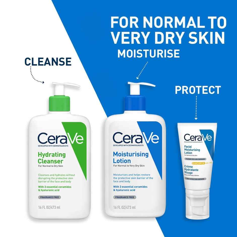 CeraVe Moisturizing Lotion for Normal to Dry Skin with Ceramides & Hyaluronic Acid
