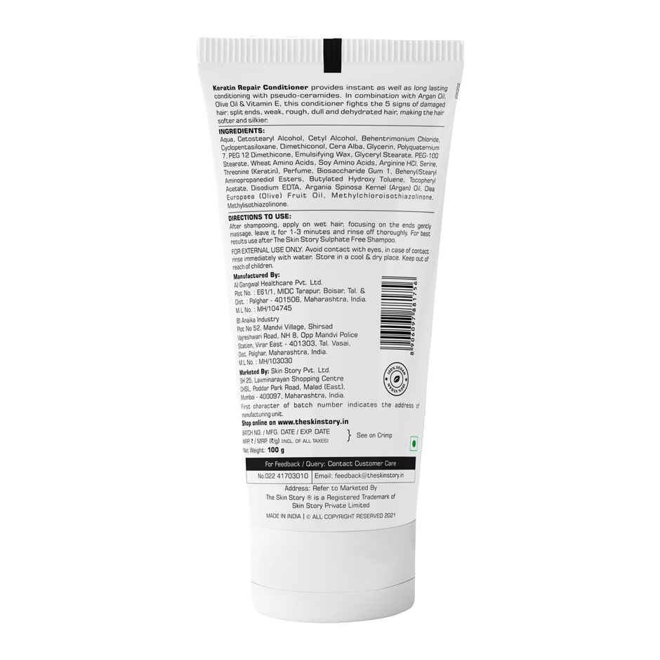 The Skin Story Keratin Conditioner For Coloured Treated Hair Repairs Damage & Frizz Sulphate Free