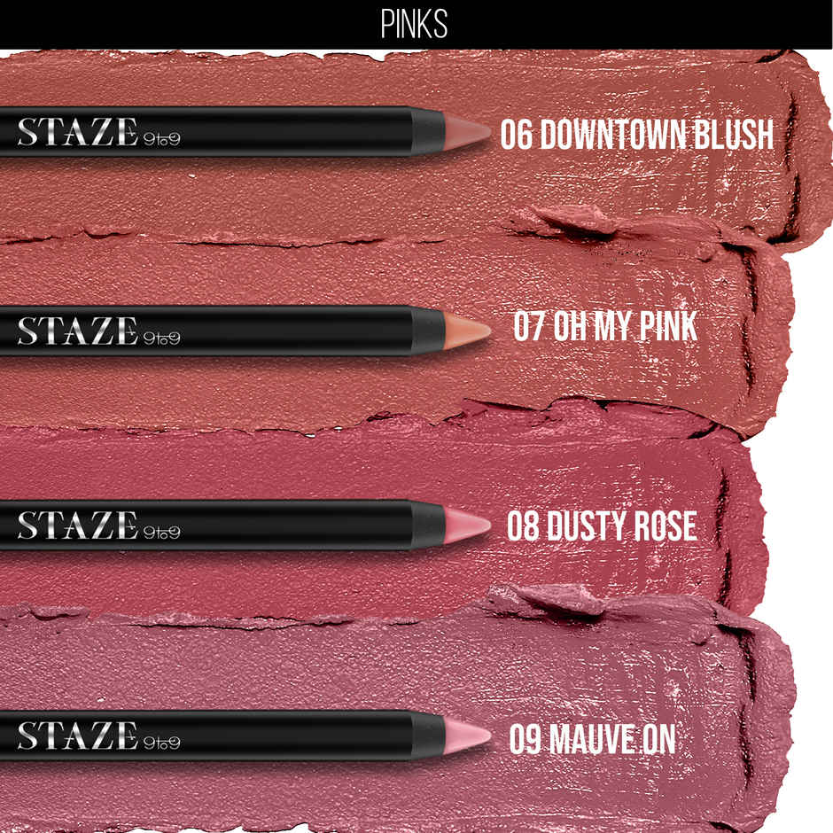 Staze Pout On Matte Tranfer-proof Lip Crayon | 10 Royally Ruby | 3.5 g