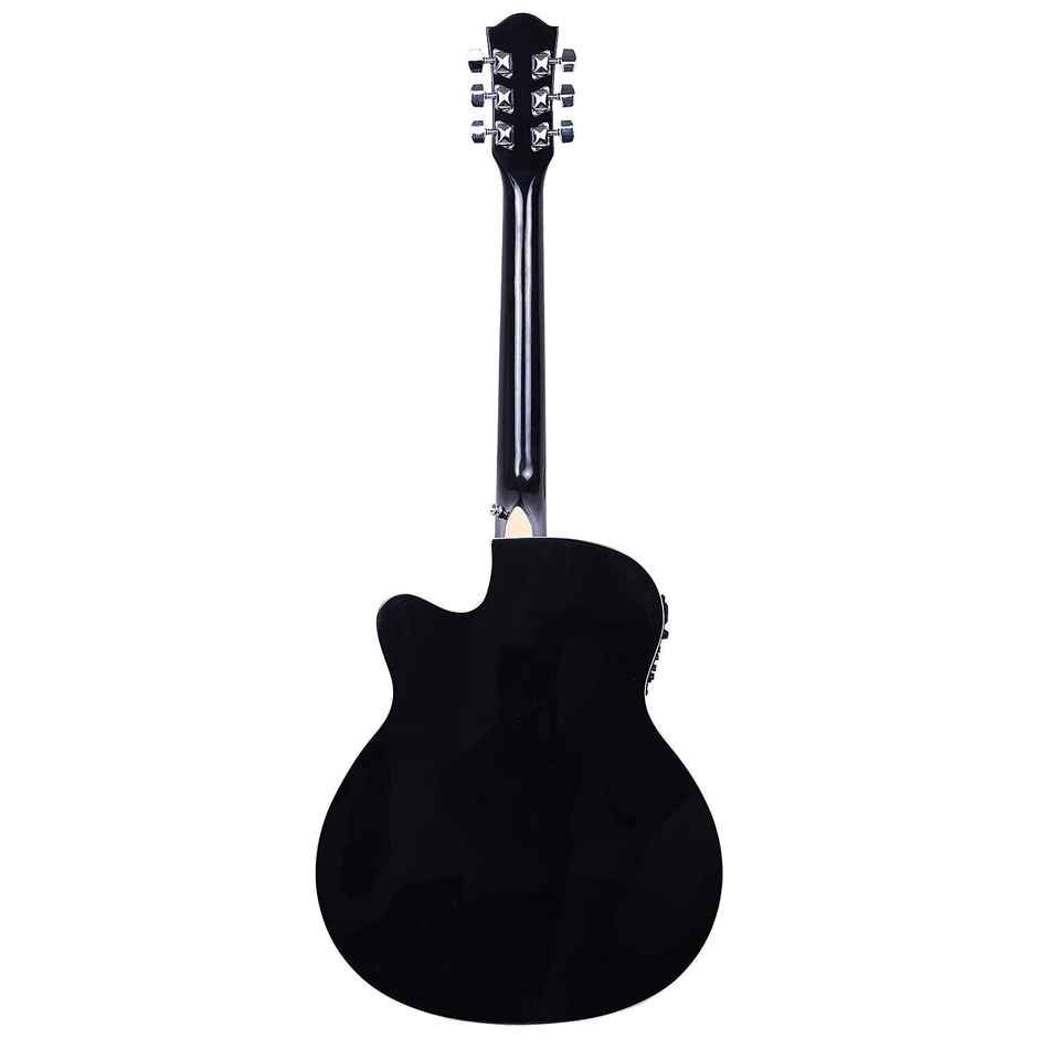 Kadence Guitar Frontier Series - Electric Acoustic Black Guitar with EQ & Accessories