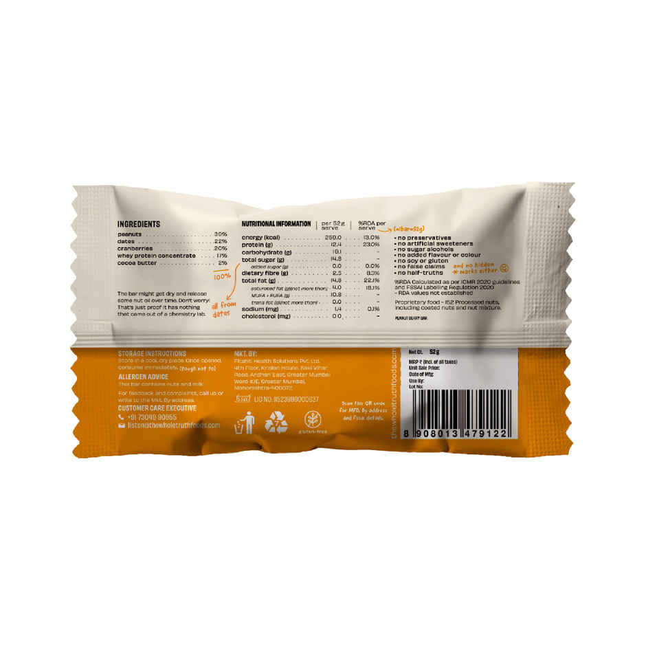 The Whole Truth Peanut Butter Protein Bar