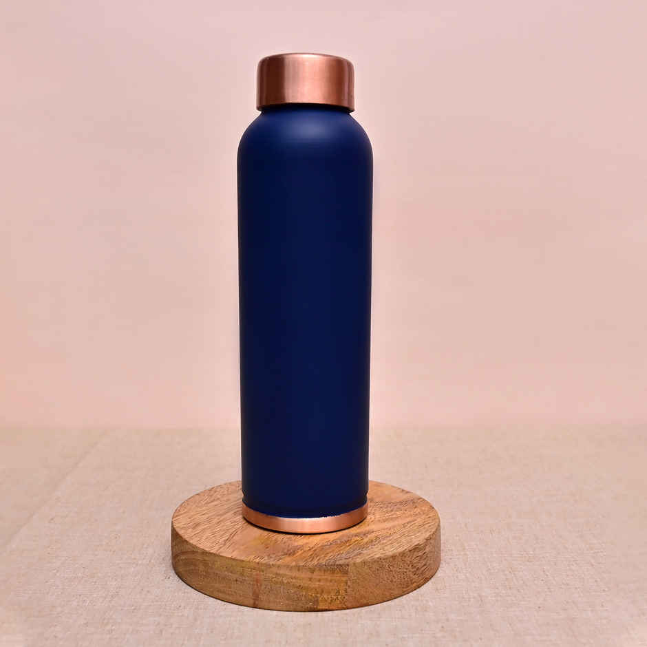 OGGN Copper Water Bottle For Daily & Office Use 950 ml, Blue |Pure Copper