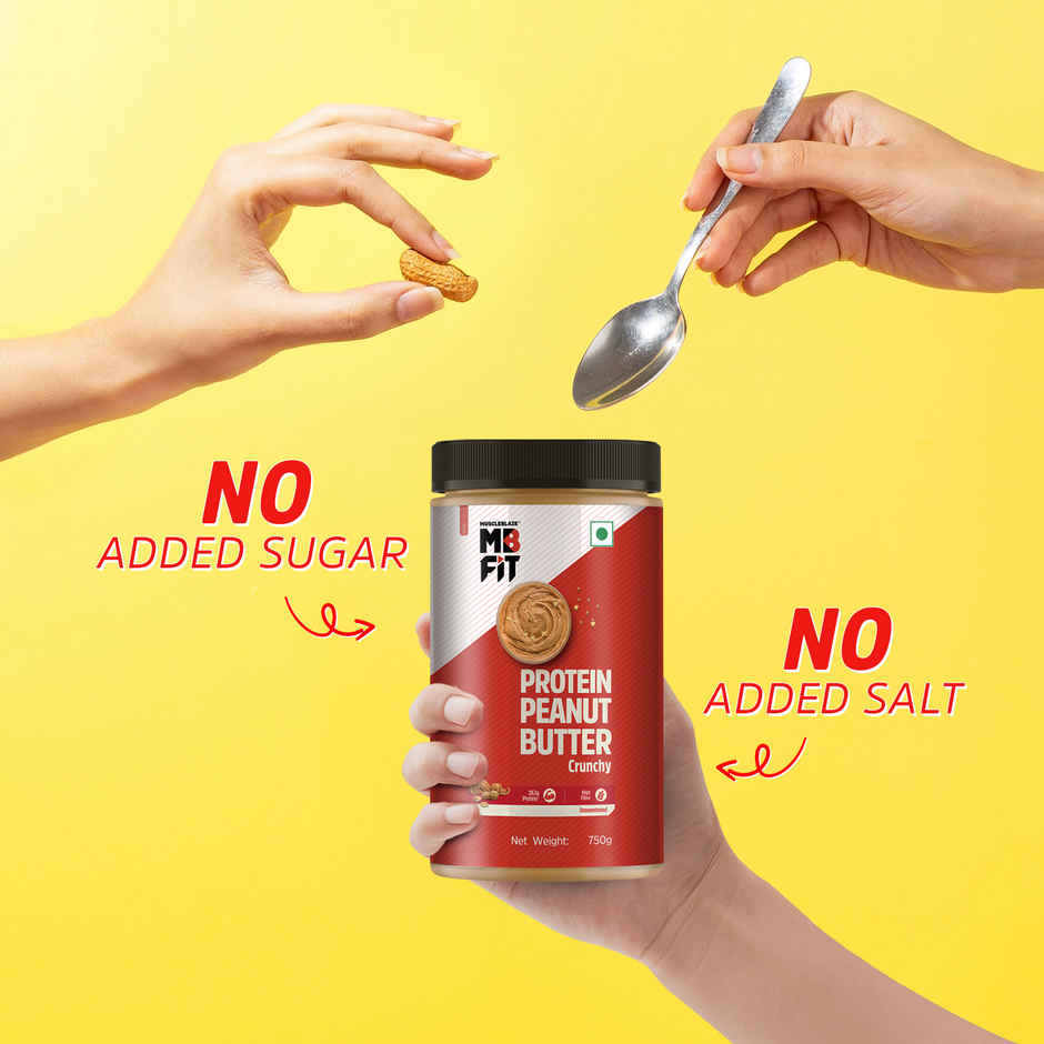 MuscleBlaze High Protein Natural Peanut Butter (Crunchy) Combo