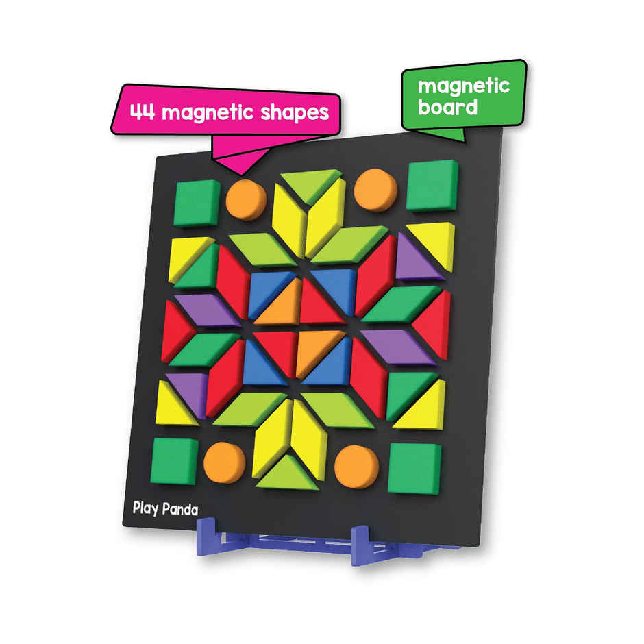 Play Panda Fun Magnetic Shapes (senior) Type 1 with 44 Magnetic Shapes & 200 Puzzles