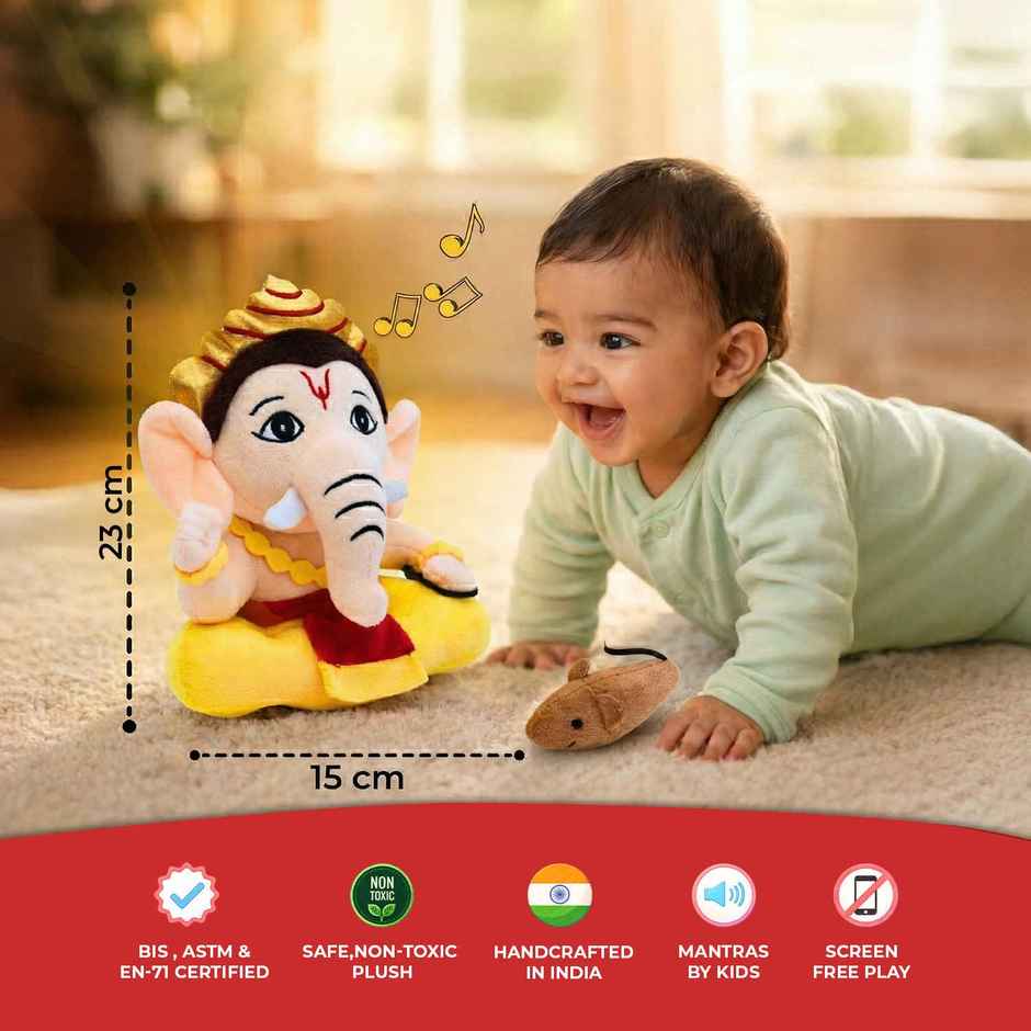 Panda's Box Mantra Chanting Baby Ganesha | Small - 20 cm