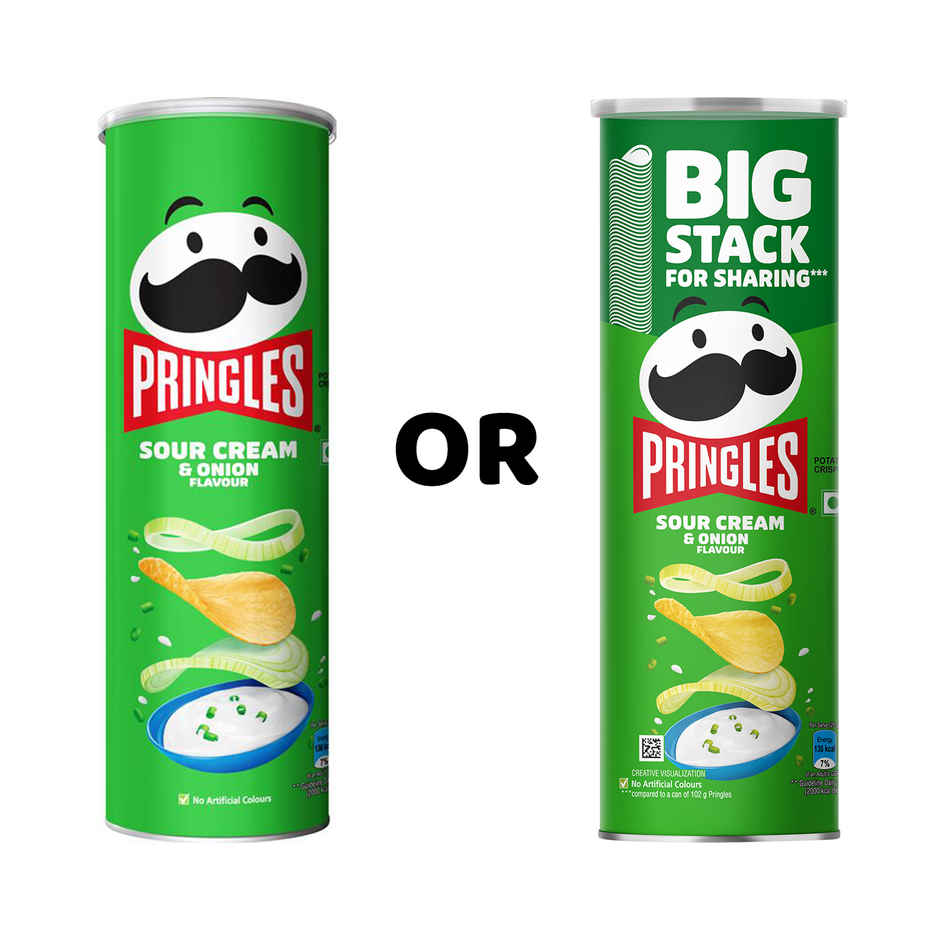 Pringles Potato Chips Sour Cream & Onion Flavour
