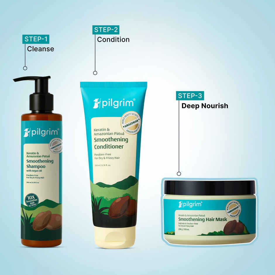 Pilgrim Keratin & Amazonian Patua Smoothening Hair Mask for Smooth & Frizzy Hair