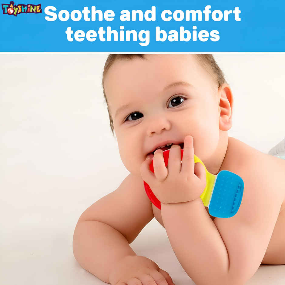 Toyshine Newborn Plastic Aquacool Water-Filled Baby Teether | Cools & Massages BAUe Gums | 4 Pack