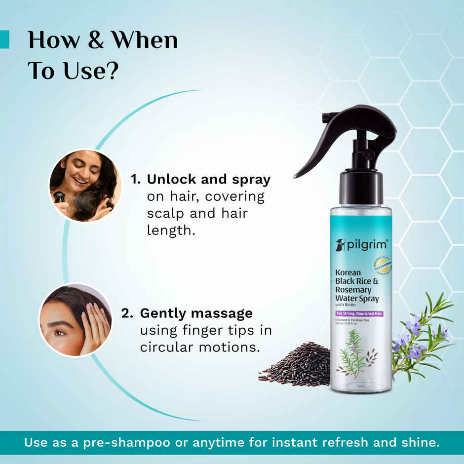 Pilgrim Spanish Rosemary Water With Biotin for Thicker Stronger Hair