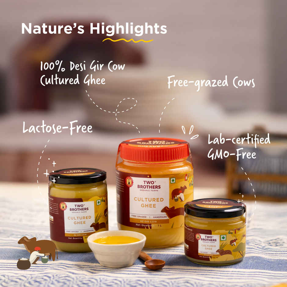 Two Brothers A2 Cultured Cow Ghee | Desi Gir Cow