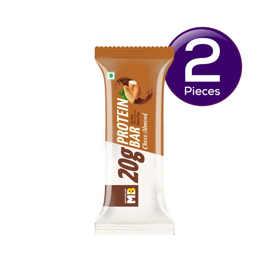 MuscleBlaze 20g Protein Bar (Choco Almond) Combo
