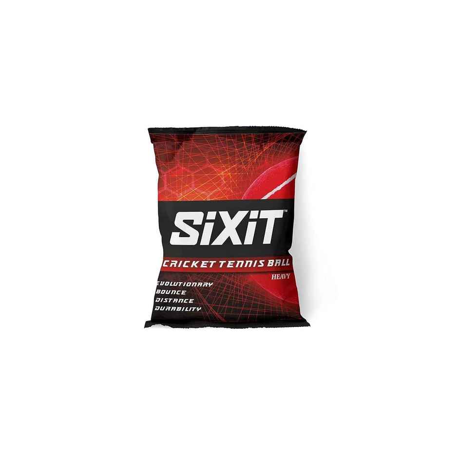 Sixit Heavy Cricket Tennis Ball | Red