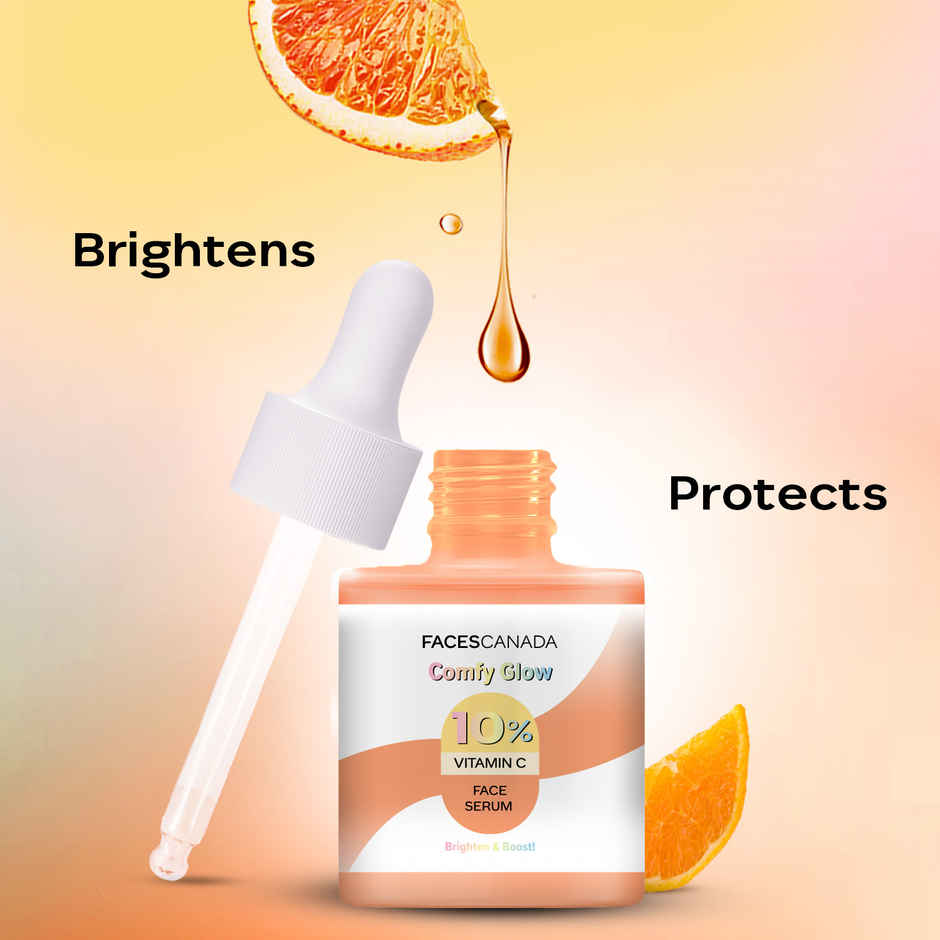 FACES CANADA Comfy Glow 10% Vitamin C Face Serum | Brightens Complexion