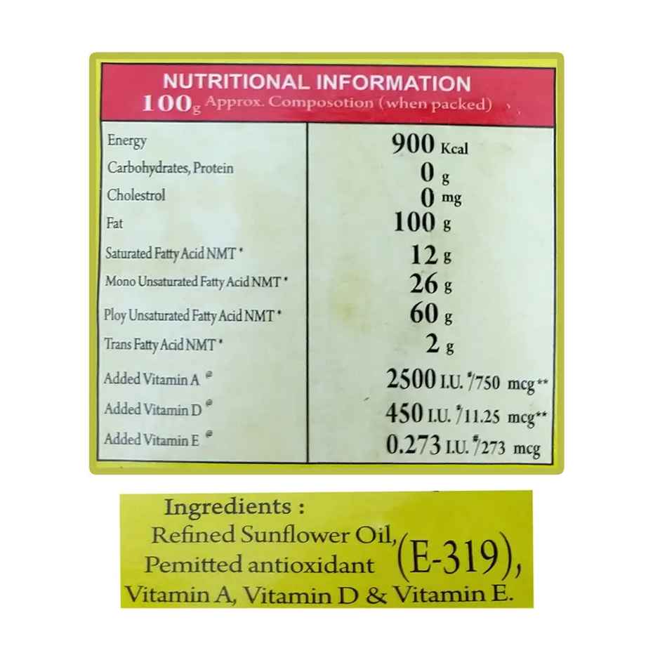 Sunland Refined Sunflower Oil Can