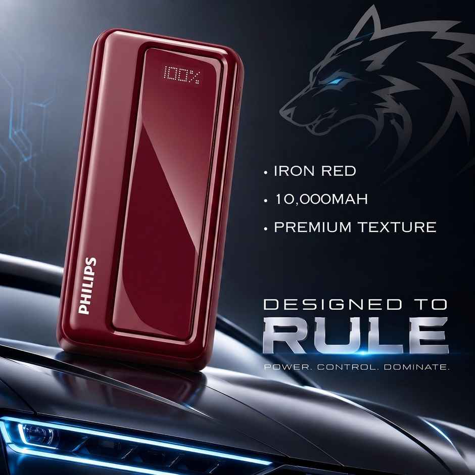 Philips DLP1711NR/94 10000mAh 22.5W Max Fast Charging Power Bank with Digital LED Display