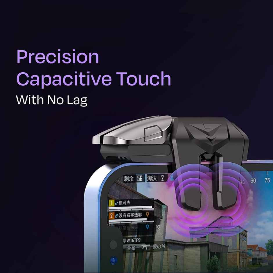 Kreo Wasp Pubg Gaming Trigger With Free Finger Sleeves For Mobile Gaming, Bgmi Triggers For Mobile