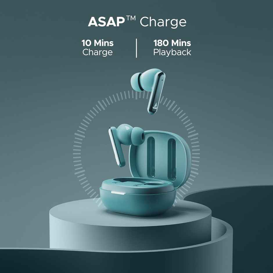 boAt Airdopes Bliss Anc Tws Earbuds W/ Anc(32db), 42 Hrs Playback & Beast Mode (Cool Blue)