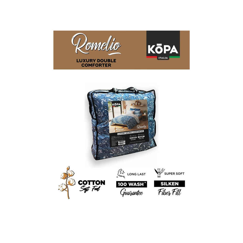 Kopa Super Soft Microfiber Double Comforter for All Weather | Double Size | Geometric | Blush