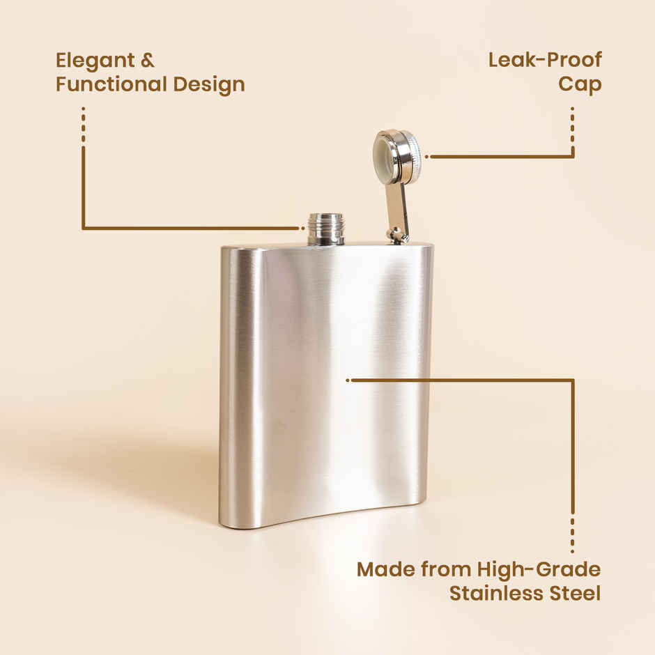 Stainless Steel Hip Flask Portable Beverage Holder