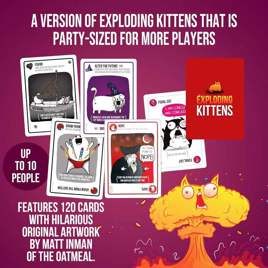 Awestuffs Exploding Kittens Party Pack A Card Game About Kitten and Explosions and Sometimes Goats