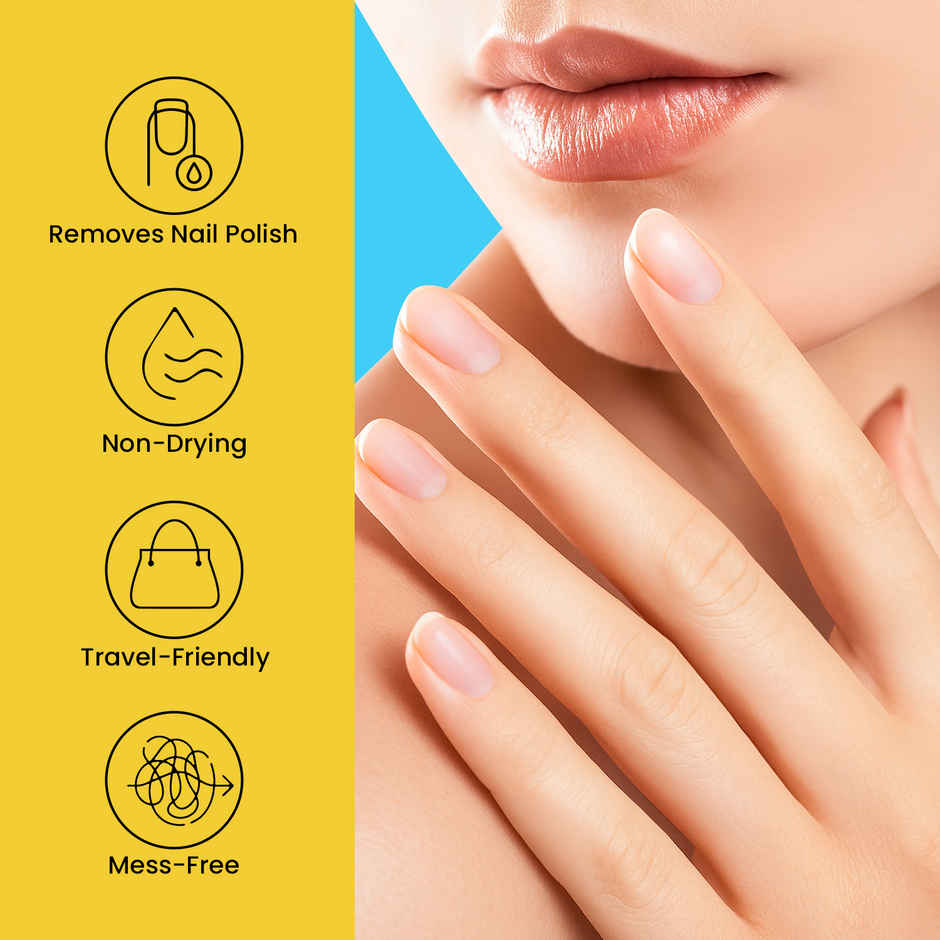 Swiss Beauty Easy-Peasy Nail Polish Remover Wipes | Acetone-Free | 01 Lemon with Vit C