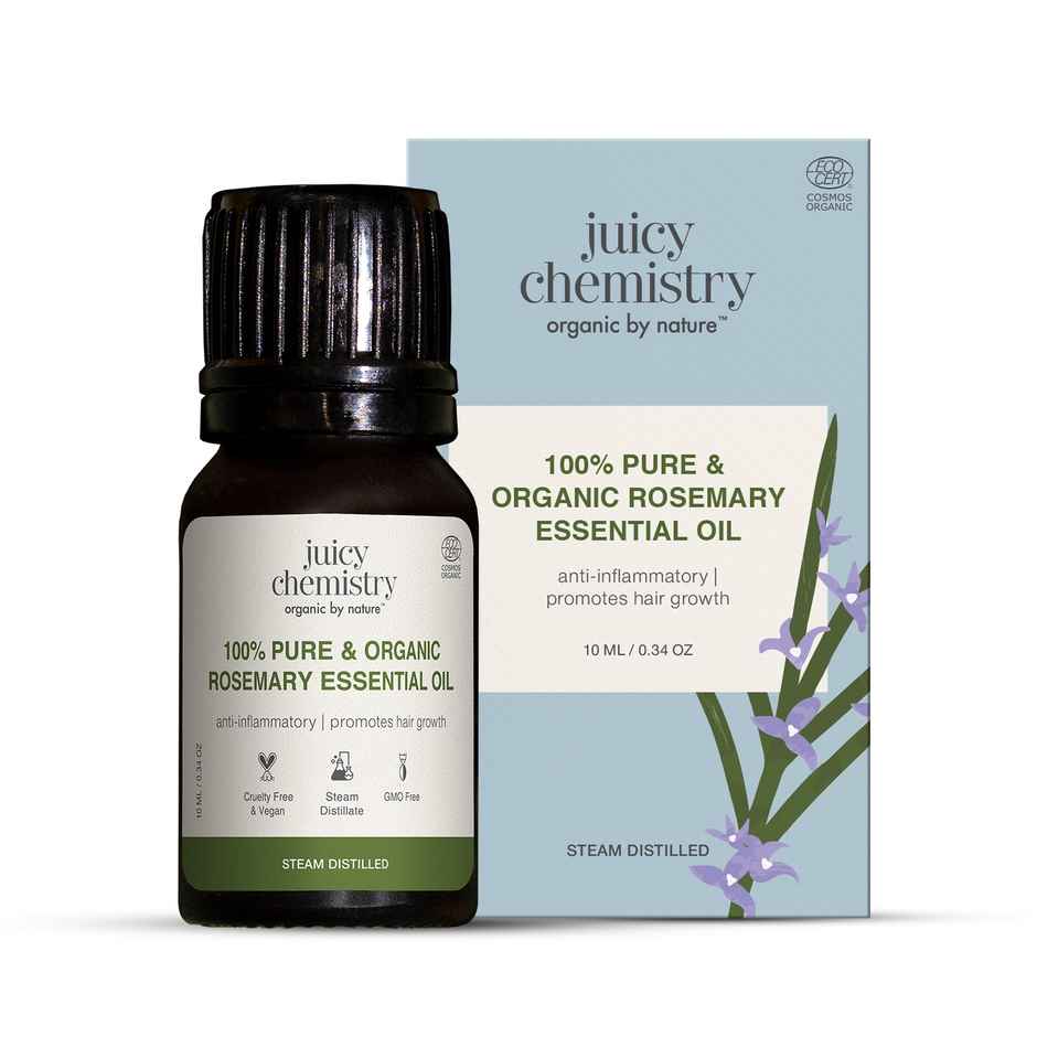 Juicy Chemistry 100% Pure & Organic Rosemary Essential Oil