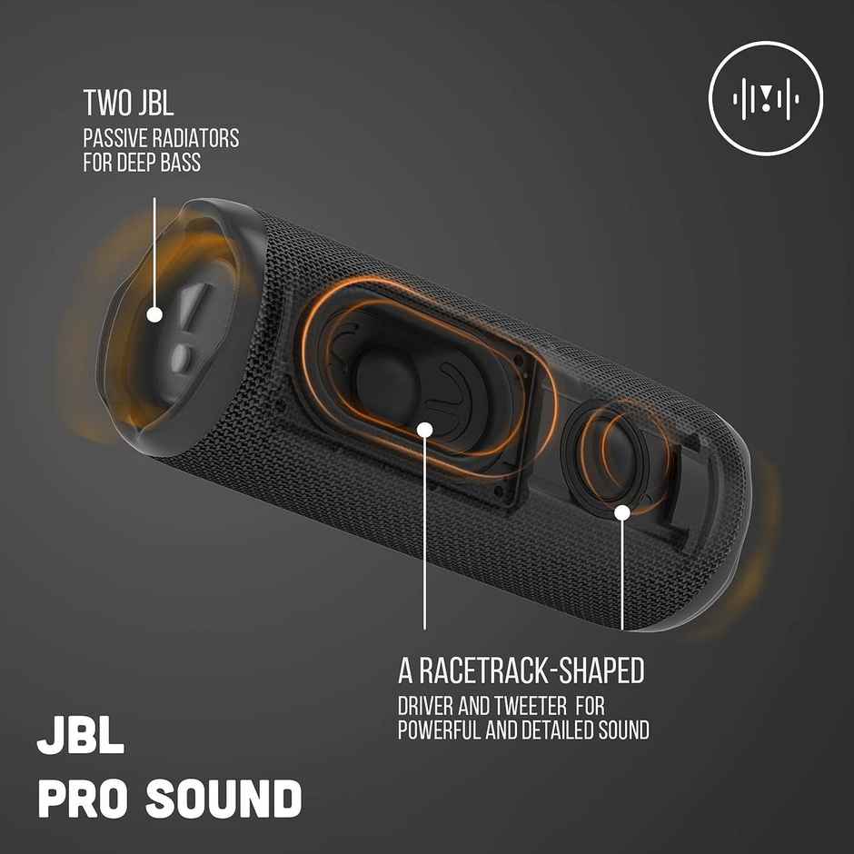 JBL Flip 6 Wireless Portable 30 W Bluetooth Speaker Pro Sound, Upto 12 Hours Playtime, IP67 Water & Dustp - Black