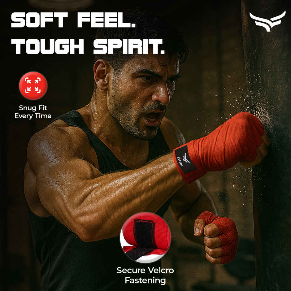 Xtrim Boxing Hand Wrap | Red | 2.5 mtr
