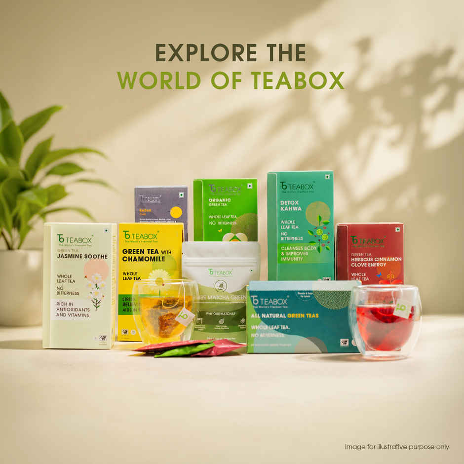 Teabox Chamomile Green Tea | Fresh And Floral Calm Tea Bags | Relaxed Sleep In Every Sip
