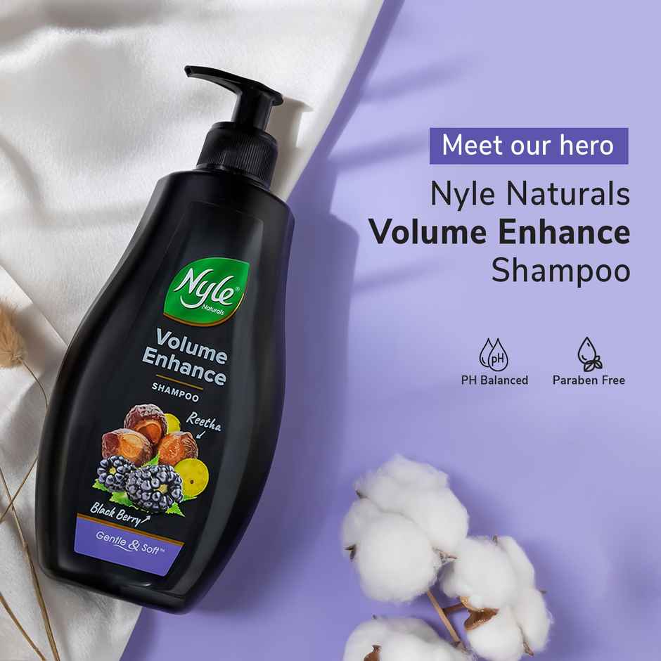 Nyle Naturals Volume Enhance Shampoo With Goodness Of Reetha And Blackberry