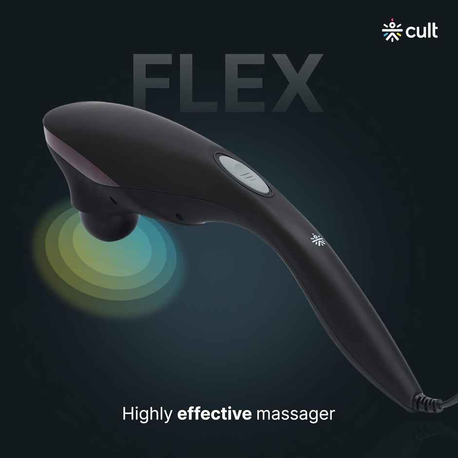 Cult Flex, Corded Electric Handheld Full Body Massager, 4 Interchangeable Heads, Full body Massager