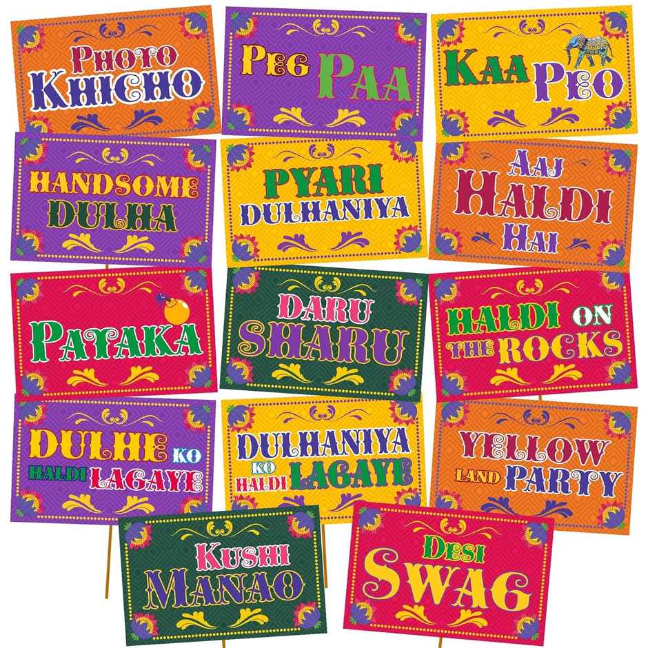 Party Propz Haldi Props For Wedding