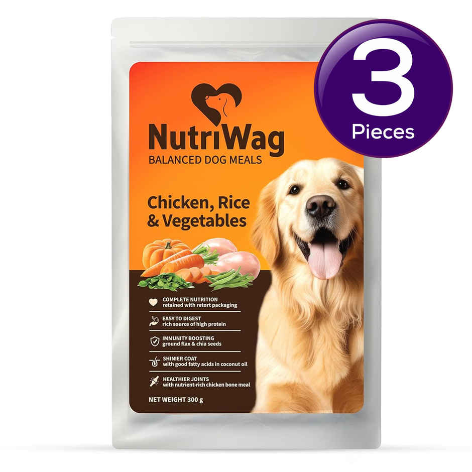 Nutriwag Fresh Chicken, Rice & Vegetables Wet Dog Food Packet Combo