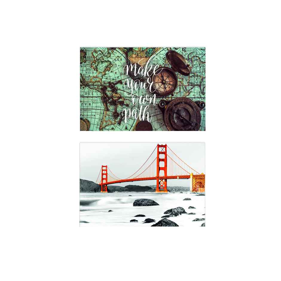 Paper Plane Design Travel Theme Wall Posters | Set of 10 | (12 Inch x 18 Inch) D18