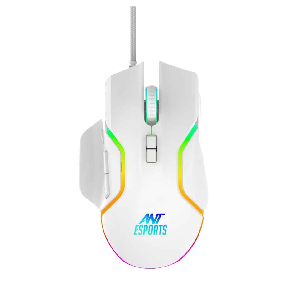 Ant Esports Gm320 Rgb Optical Wired Gaming Mouse, White