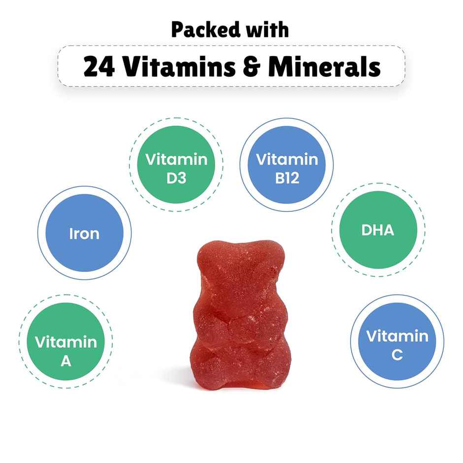 Little Joys Multivitamin Gummies (7-12 Years) - Strawberry Flavour Combo