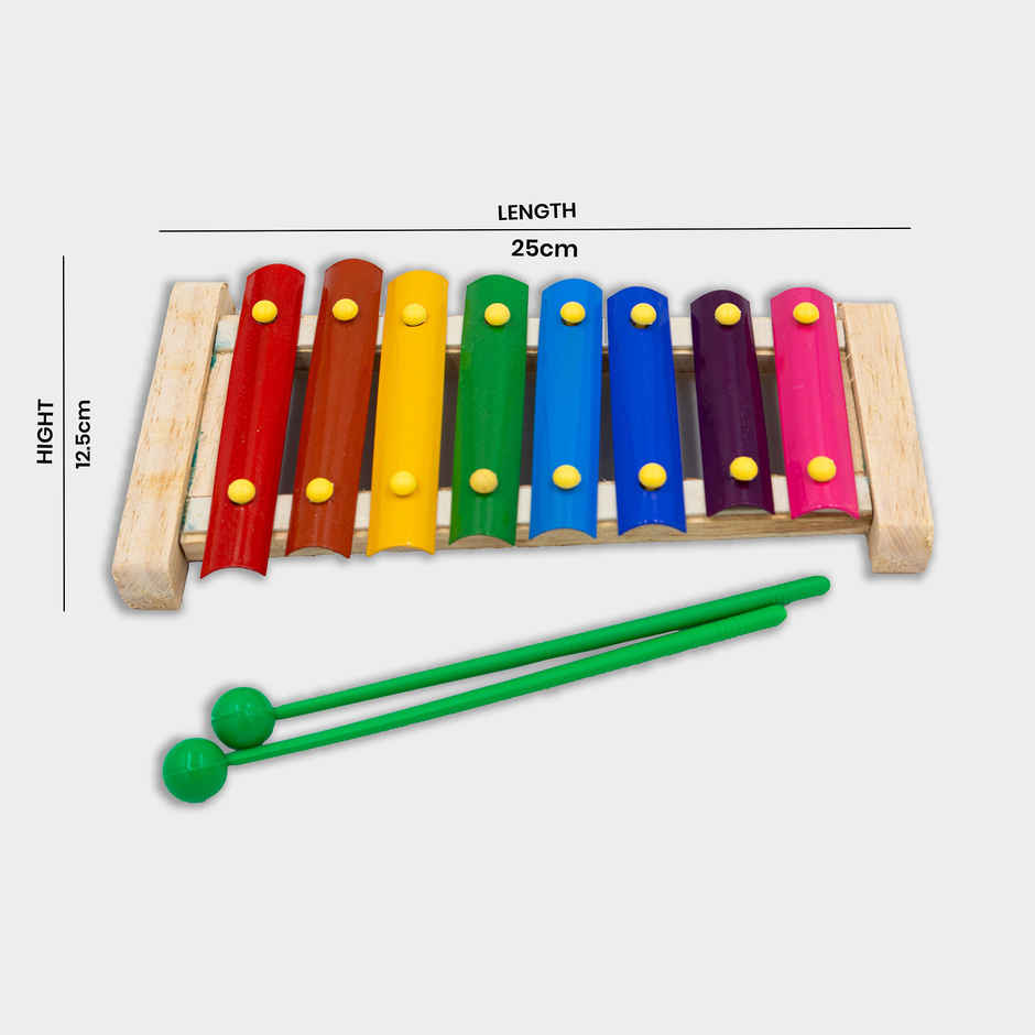 Toybharat Wooden Xylophone | Multicolour | Travel Toys | Birthday Gift | Assorted