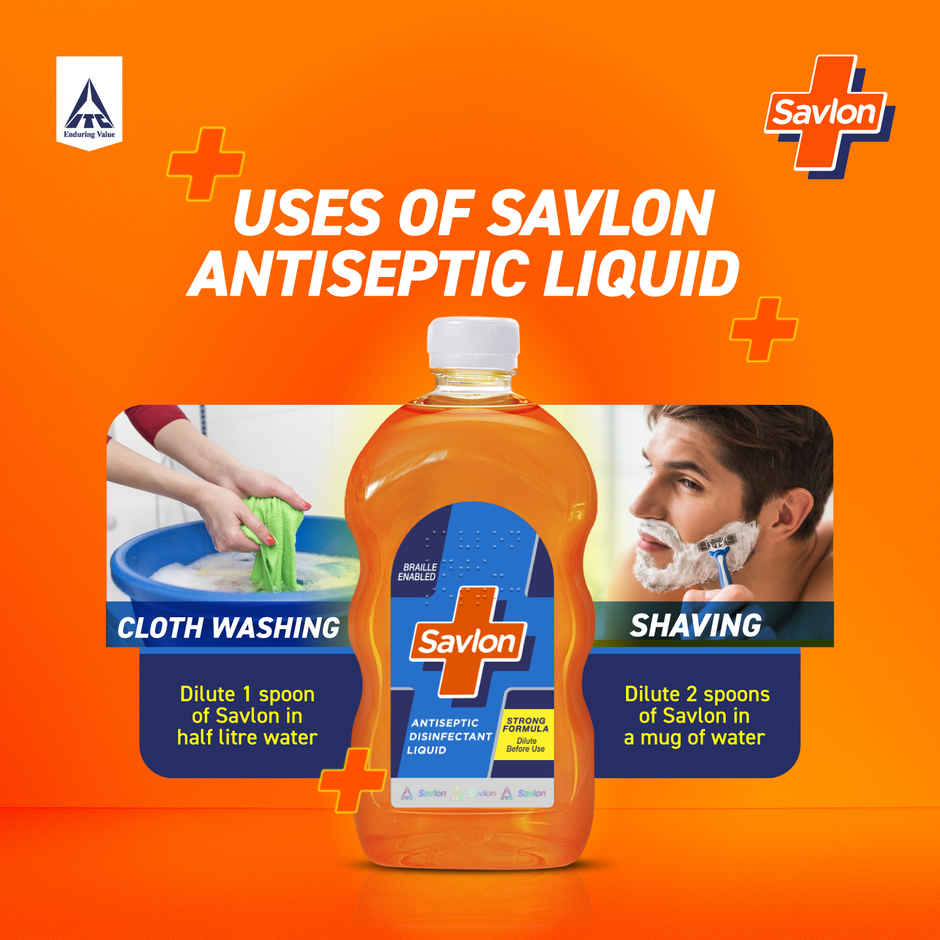Savlon Antiseptic Disinfectant Liquid for First Aid, Personal & Home Hygiene
