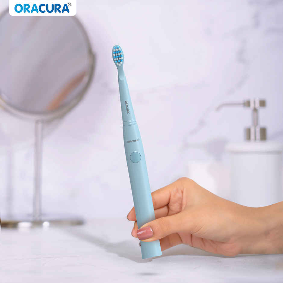 Oracura Sb100 Sonic Lite Battery Operated Electric Toothbrush Blue