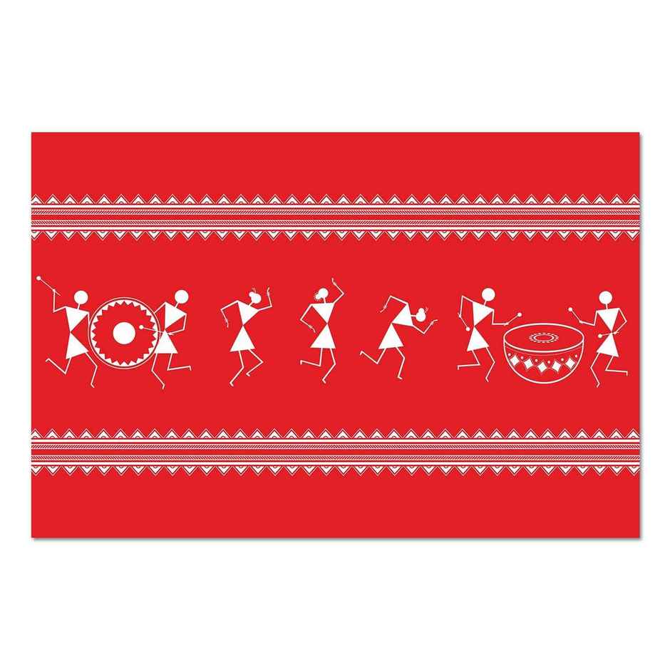 Paper Plane Design Indian Ethnic Traditional Wall Poster | Size 12 x 18 Inch | D91