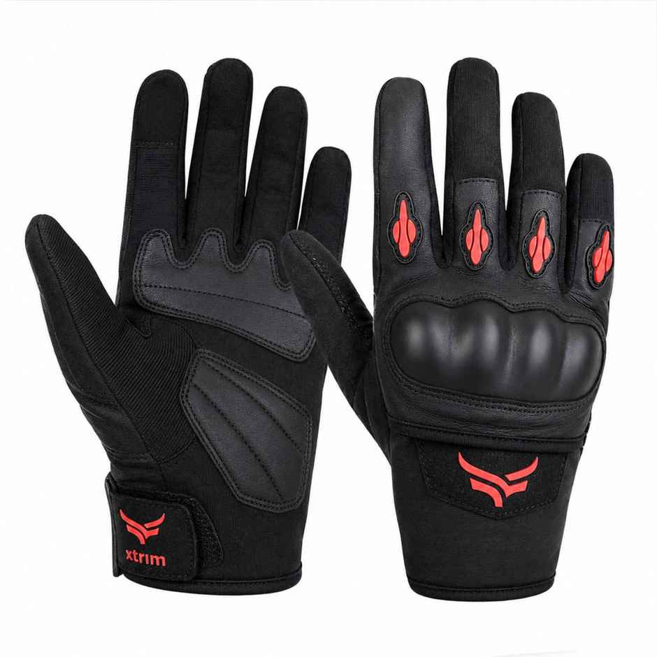 Xtrim Bike Riding Gloves | Black and Red | Medium)