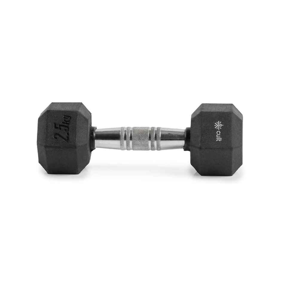Cult Hex Dumbbell Set (2.5 kg X 2) | Black
