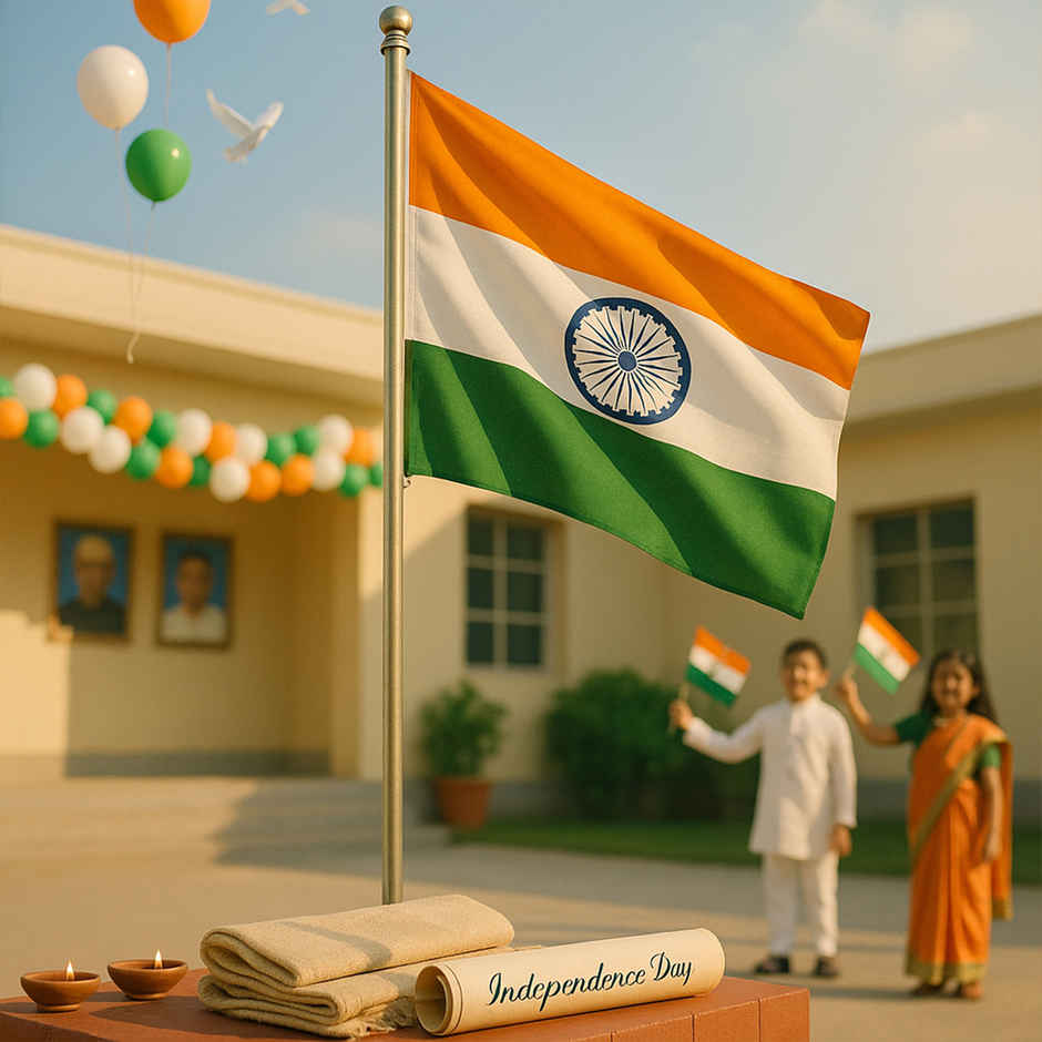 Indian Tricolor Cotton Flag | 20 x 30 Inch | Picfest